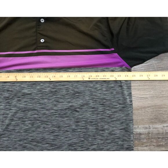 FootJoy FJ Golf Performance Polo Mens Large Brown Purple Gray - Picture 5 of 6